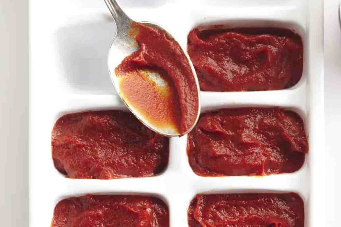 How to freeze tomato paste after making machine in freezer