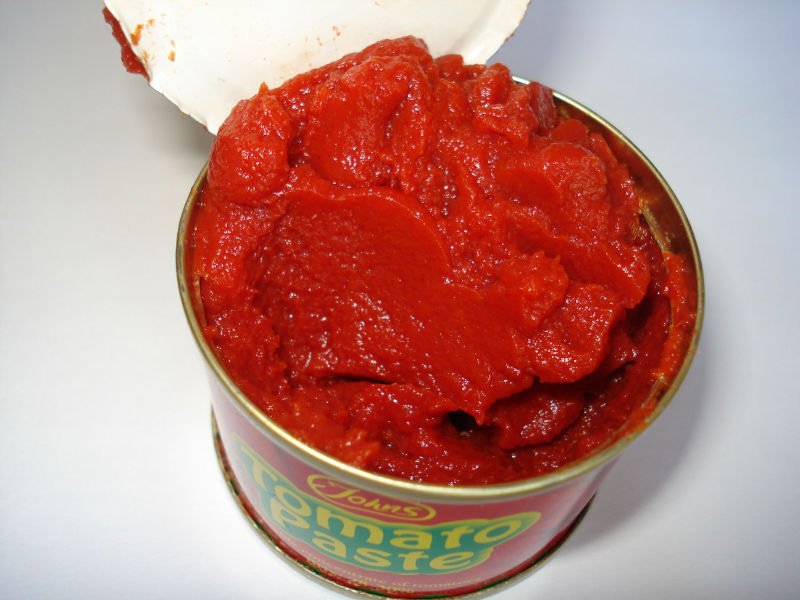 Purchase and today price of tomato paste can